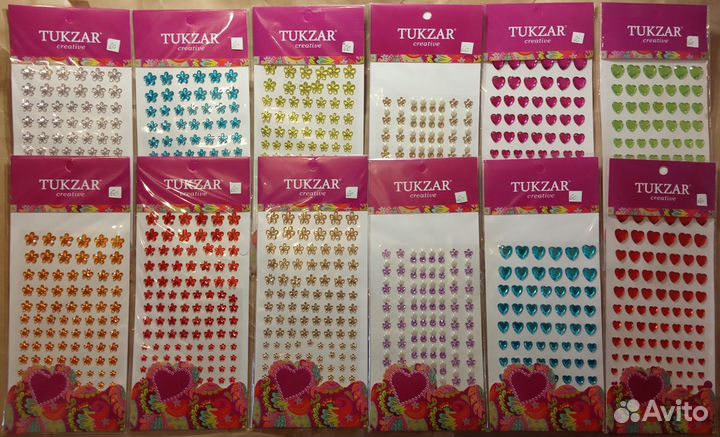 Наклейки-стразы акриловые для творчества