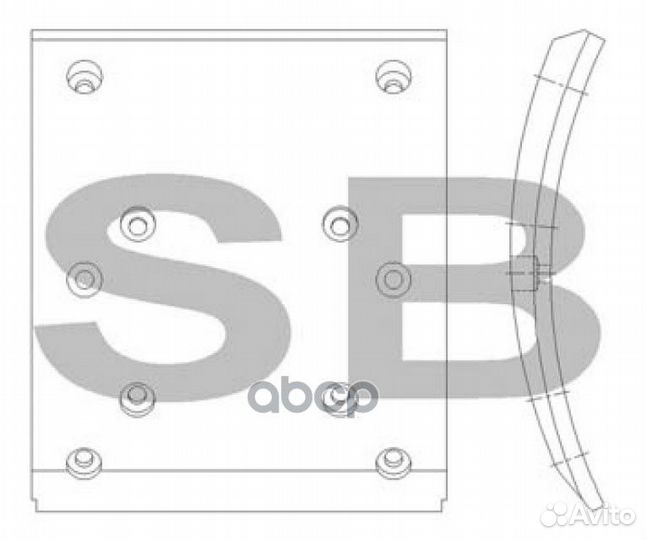 Накладка торм.колодки hyundai HD160,170,450,600