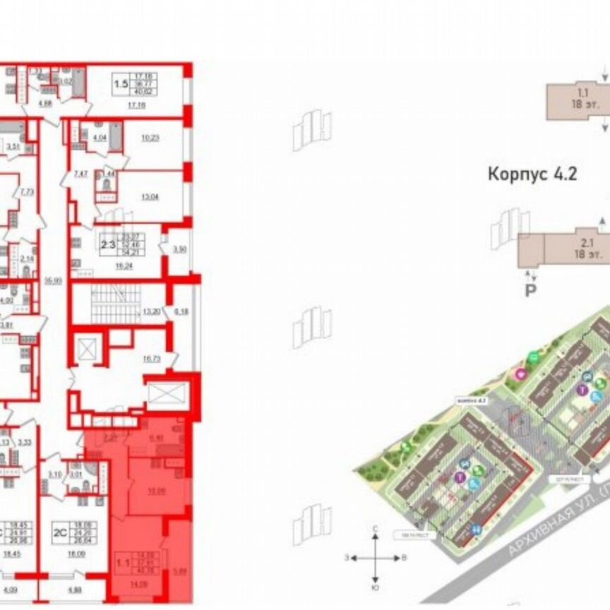 1-к. квартира, 37,9 м², 12/21 эт.