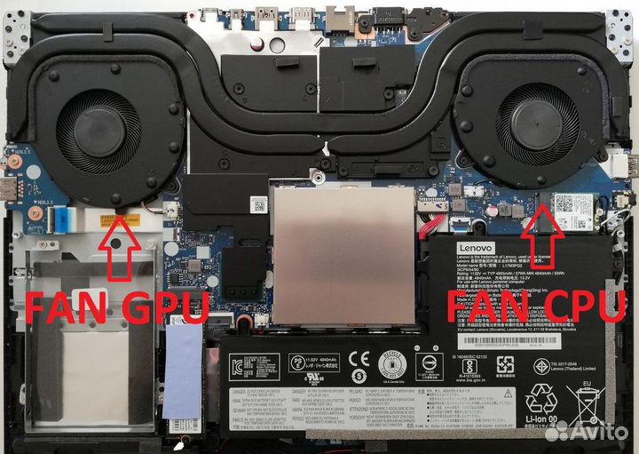 Кулер (вентилятор) для ноутбука Lenovo Legion Y540