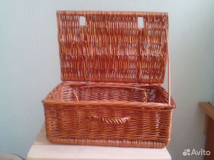 Сумка- шкатулка плетёная