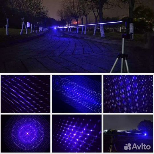 Мощный синий лазер. Прожигает. Дальность 20 км