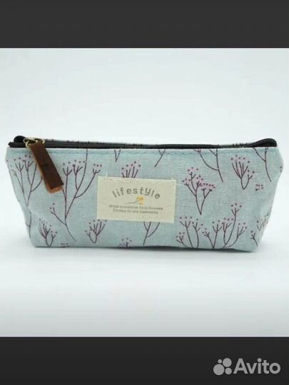 Пенал школьный новый акула цветы