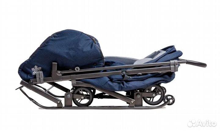 Санки Galaxy kids 3-3С джинс (Темно-Синий)