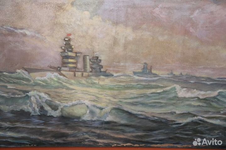 Старая картина Флот Вмф Корабли СССР