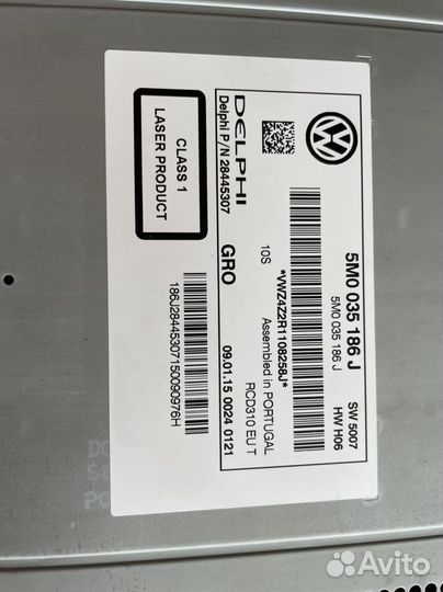 Штатная магнитола Volkswagen Tiguan 2015