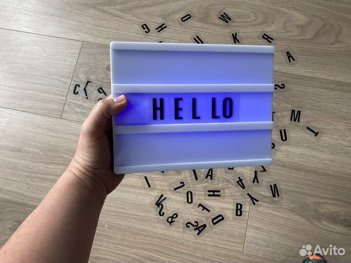 Светильник с буквами