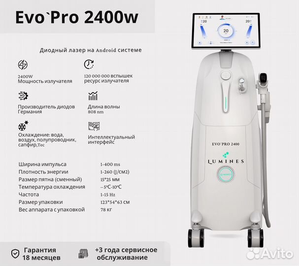 Аппарат для эпиляции Лю-Минес EvoPro 2400