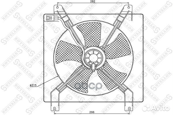 Вентилятор радиатора chevrolet lacetti 1.6I 05