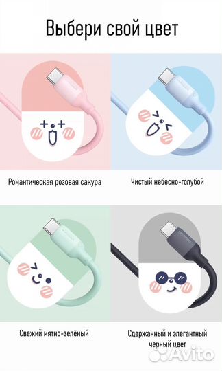 Кабель ugreen USB-A/USB-C 6A 1м