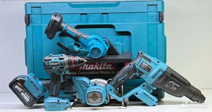 Набор аккумуляторного инструмента makita 7 в 1 Арт