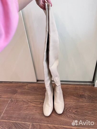 Ботфорты белые 38