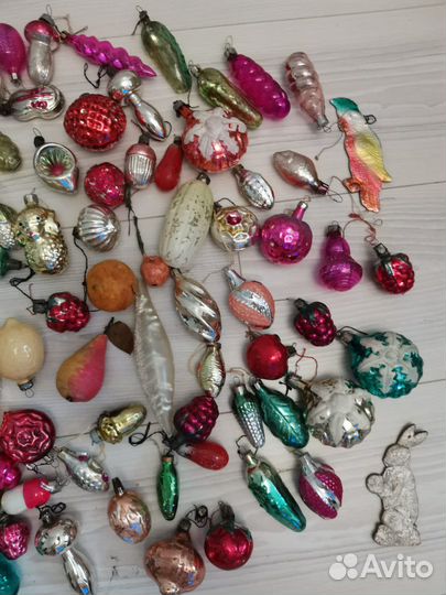 Елочные игрушки СССР стекло-90 штук