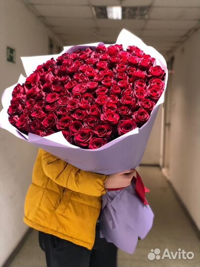 Цветы розы с доставкой 25 51 101 501 1001