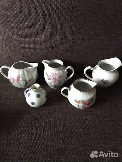 Молочники производства Дулево и Рига