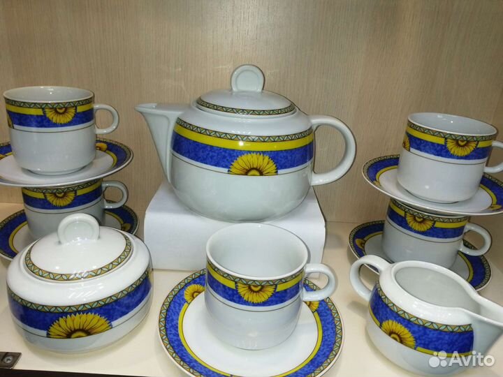 Чайный сервиз фарфор Чехословакия (новый)