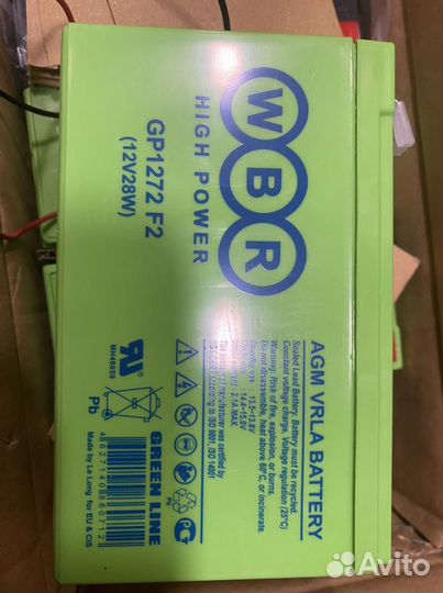 Аккумулятор WBR GP 1272 F2 28W (12В 28Вт) 2шт