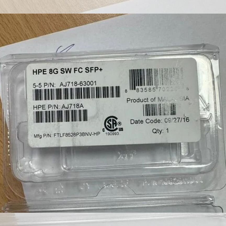 [AJ718A] Трансивер Hp 8gb Short Wave Fc Sfp+ Aj718a