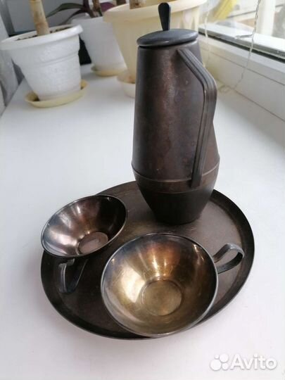 Мельхиоровый кофейный набор СССР