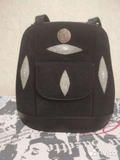 Рюкзак сумка из морского ската новая