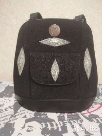 Рюкзак сумка из морского ската новая