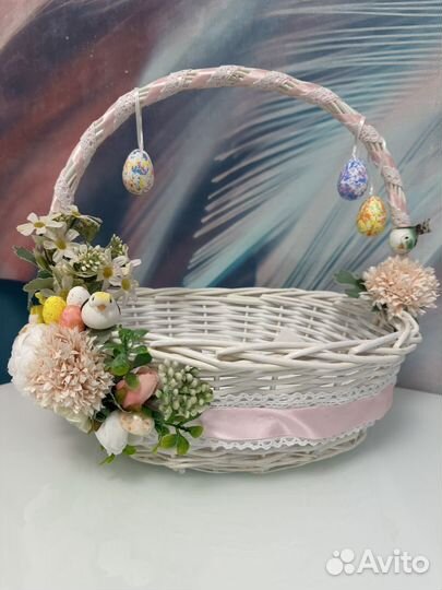 Пасхальная корзина ручной работы