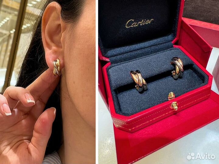 Серьги Cartier trinity. Оригинал