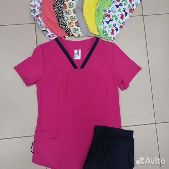 Медицинский костюм ткань холодок и лён