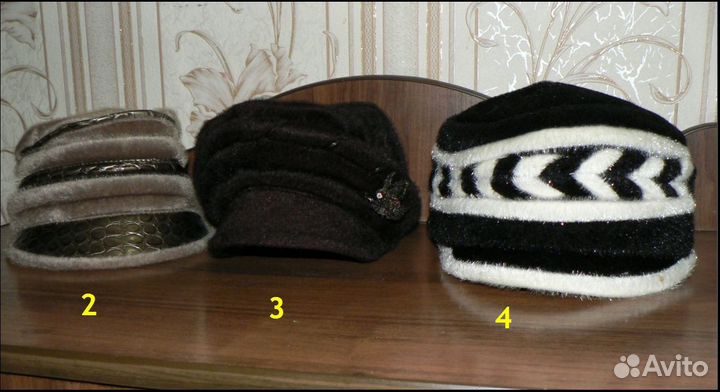 Шапки 12 шт женские норка, вязанные, береты