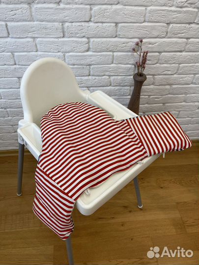 Детский стул белый для кормления IKEA