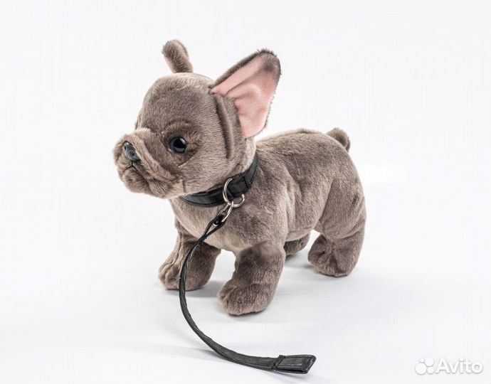 Игрушка Французский бульдог серый 23см, N20034R