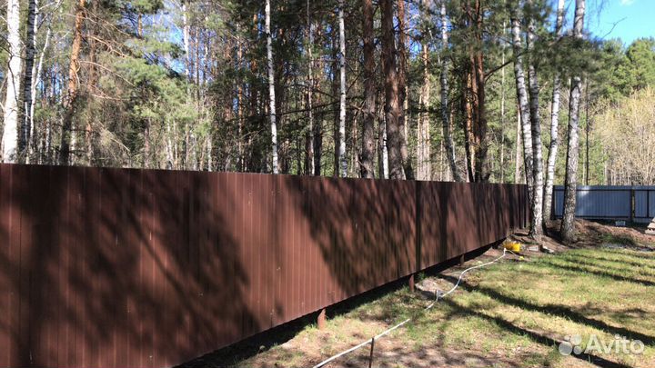 Забор из профлиста бу