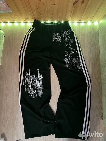 Штаны adidas широкие