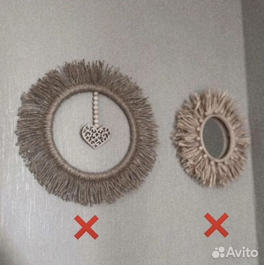 2 зеркала handmade декоративное бохо сканди