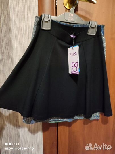 Юбка чёрная для девочки размер 140см