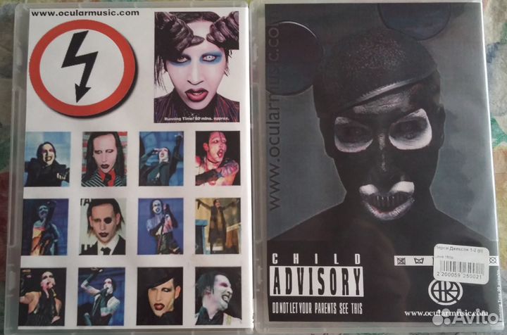 Двд Marilyn Manson,moonspell,nightwish,slipknot