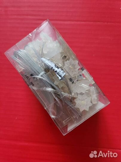 Строла Гирлянда 40 светодиодов снежинка IKEA новая