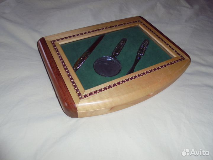 Канцелярск набор Премиум инкрустация металл дерево