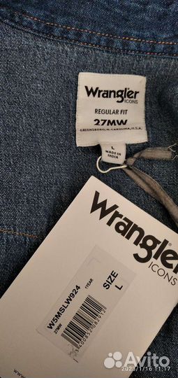 Джинсовая рубашка мужская Wrangler
