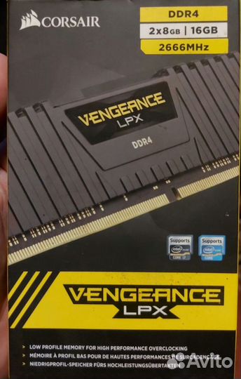 Оперативная память Corsair Vengeance LPX DDR4 8гб