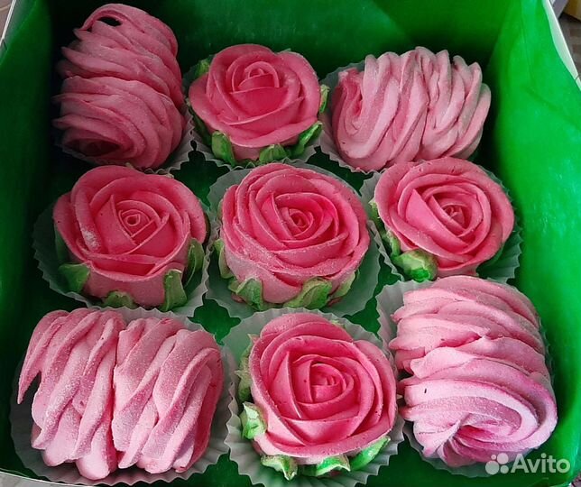 Коробочки цветов из зефира. Незабываемый подарок