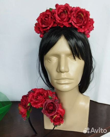 Ободок с цветами 