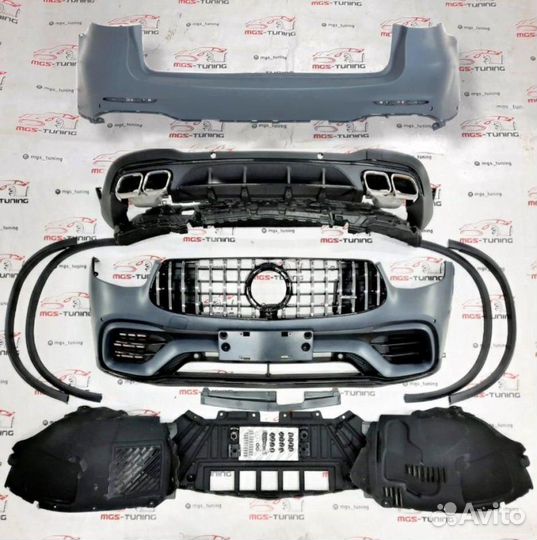 Обвес полный на Mercedes GLC стиль 63 AMG Рест