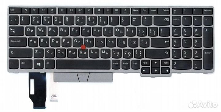 Клавиатура Lenovo IBM Thinkpad E580 серебристая