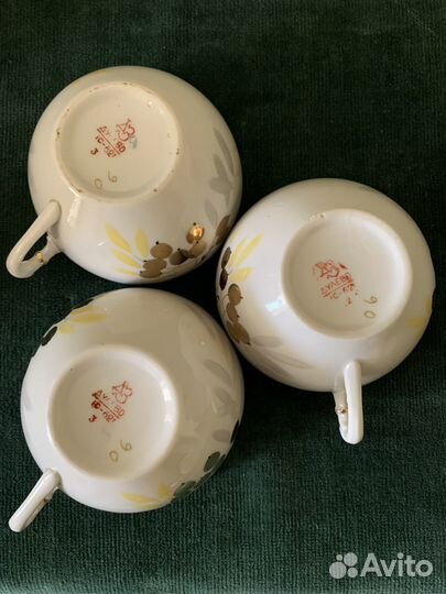 Чайные чашки, блюдце лфз дулево