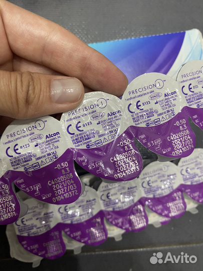 Линзы однодневные alcon /acuvue -0,50 -0,75