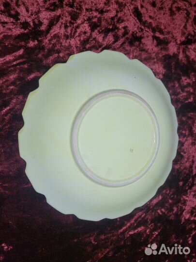 Тарелка Блюдо Фруктовница Фаянс Виноград Лоза