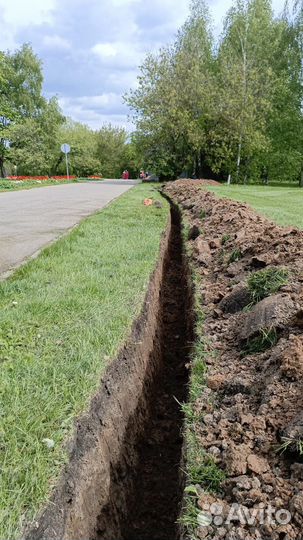 Копка траншей вручную