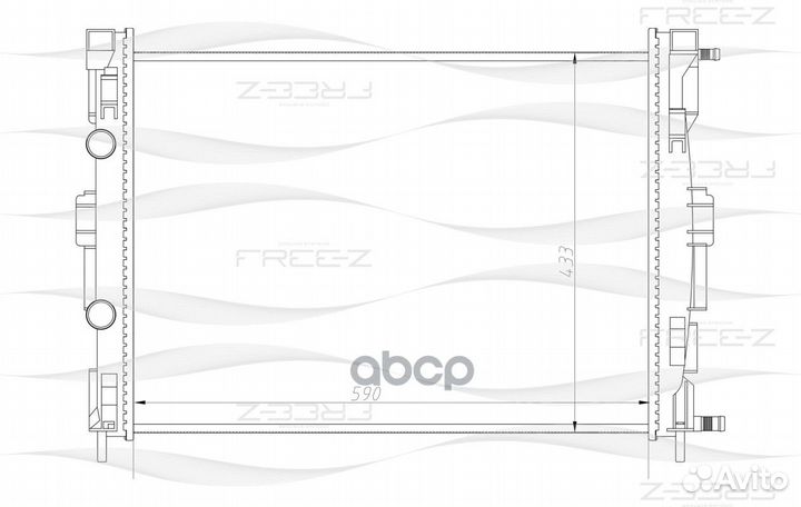Радиатор renault megane/scenic 03- 1.6-2.0/1.5D