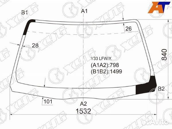 Стекло лобовое nissan cedric
